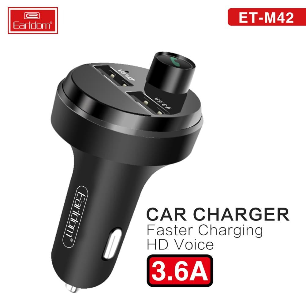 Earldom Fm Transmitter 2 Port Usb Car Charger 3.6A Dual USB Car Charger Earldom Fm Transmitter 2 Port Usb Car Charger 3.6A Dual USB Car Charger
